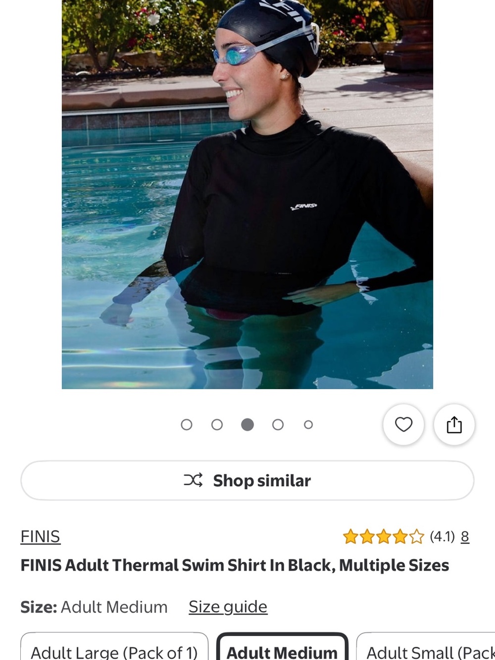 Finis womans Adult medium Long Sleeve Black Swim Rash Guard top shirt